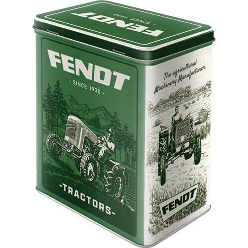 Boite de conservation  en Métal  " Tracteur Fendt"