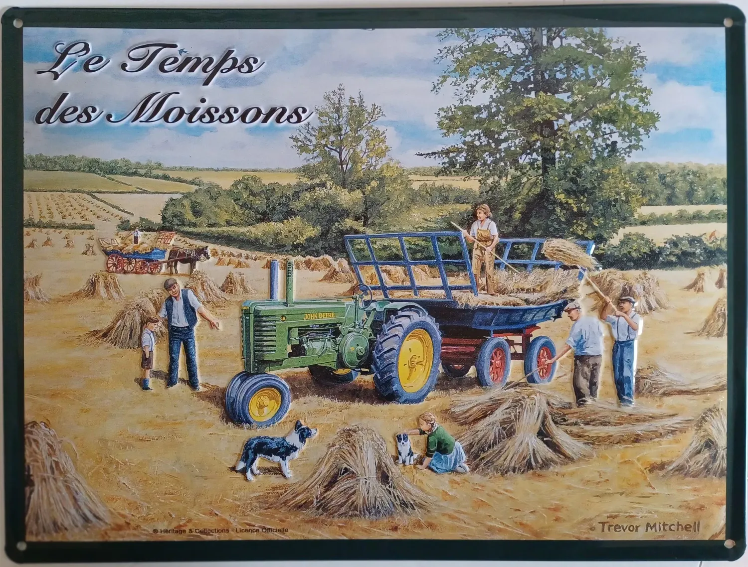 Plaque Métal Publicitaire Vintage "Le Temps des Moissons"