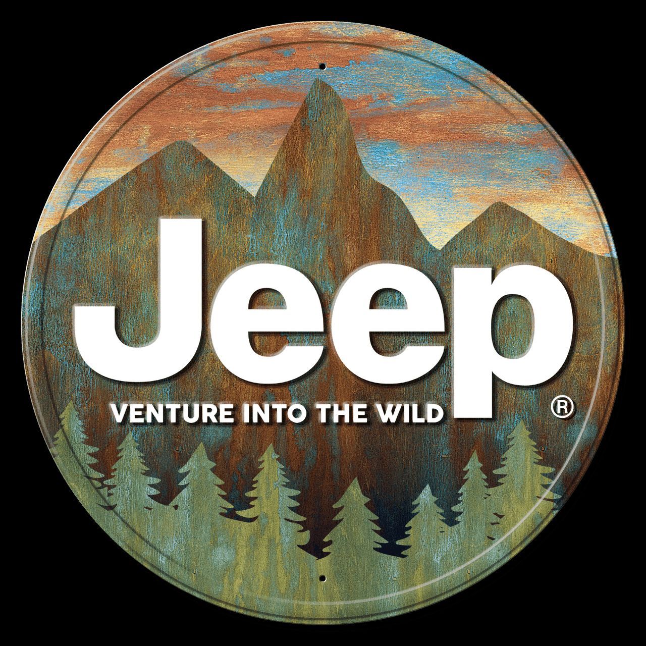 Plaque Publicitaire Vintage en Métal " JEEP"