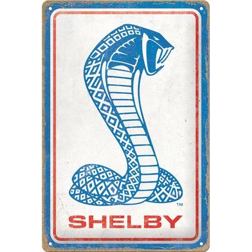 Plaque Publicitaire Vintage en Métal " SHELBY"