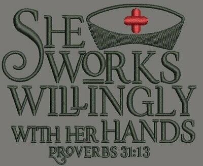 Proverbs 31:13 embroidery design by Dwanine Designs
