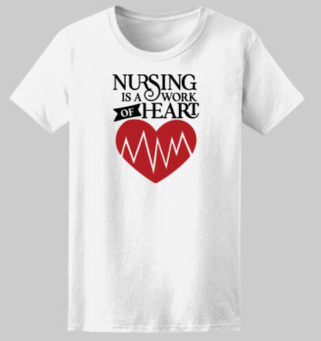 Nursing Is A Work Of Heart T-Shirt