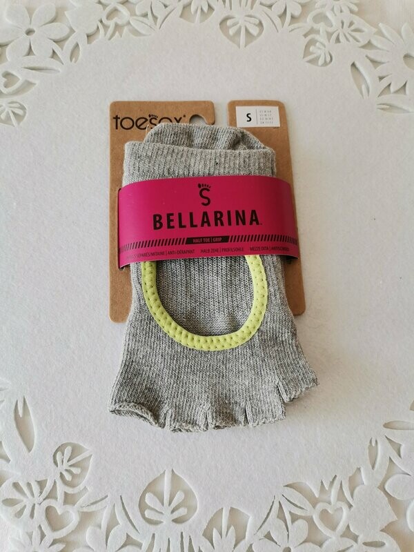Toesox Bellarina half toes Grey Lime Toesox Bellarina half toes Grey Lime