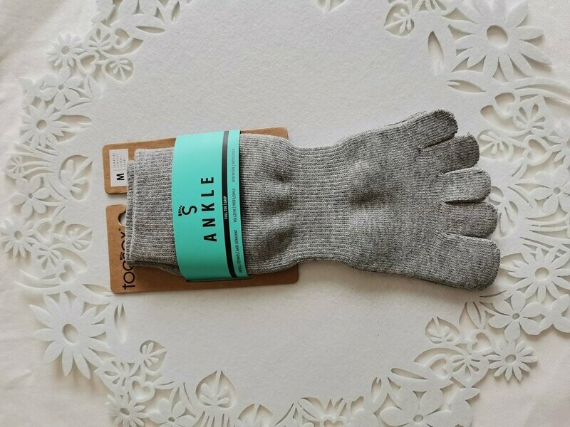 Toesox Ankle Heather grey Toesox Ankle Heather grey