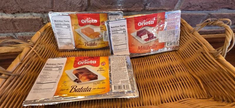 DULCE DE MEMBRILLO, BATATA, BATATA CON CHOCOLATE