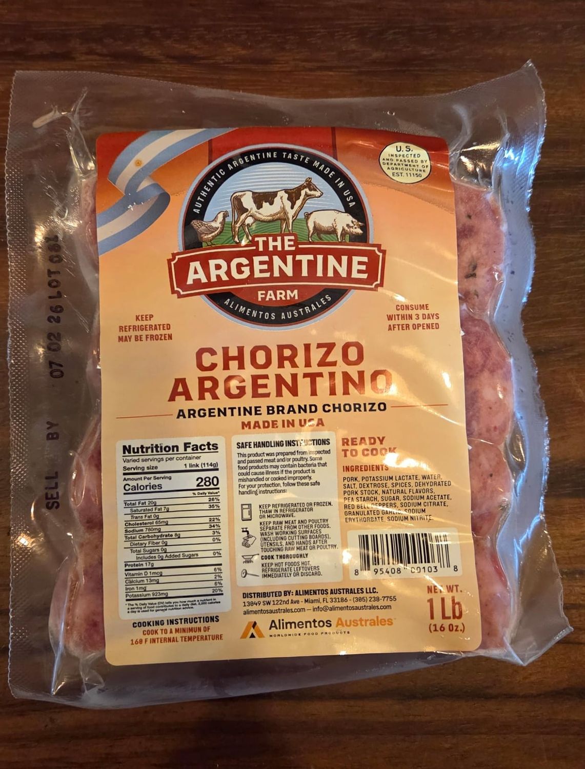 CHORIZO ARGENTINO 1LB