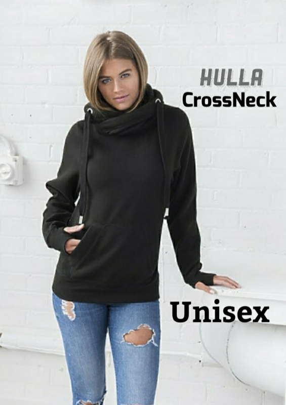Black Hulla CrossNeck Hoodie