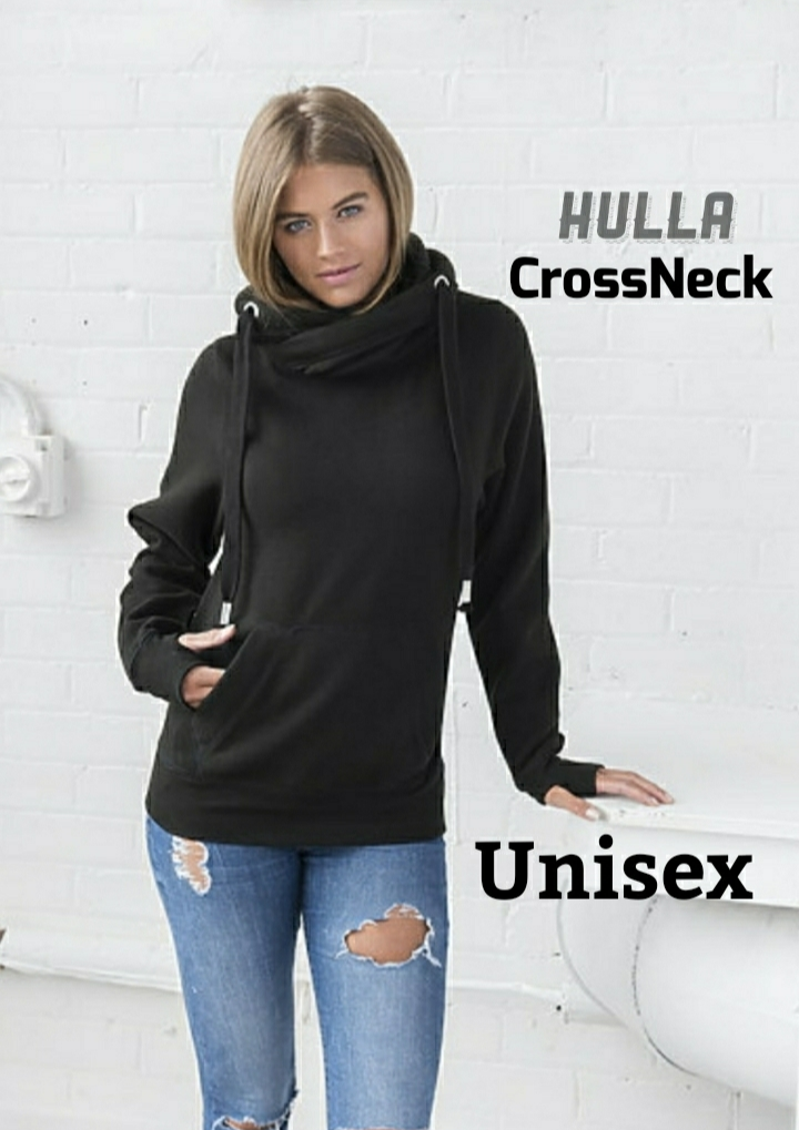 Black Hulla CrossNeck Hoodie