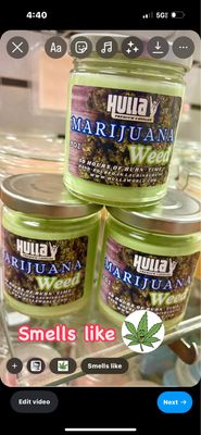 Marijuana Green Candle