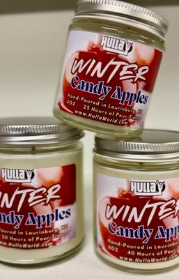 Winter Candy Apple Candle
