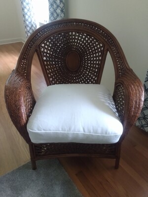 Rattan chair linen cushion 