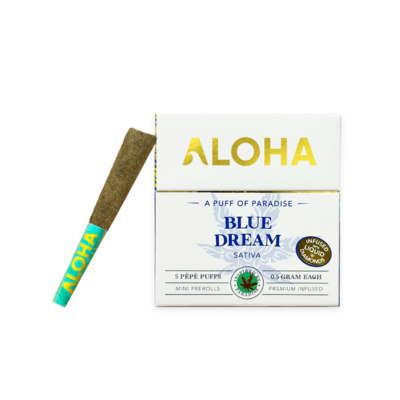 5 Pack Aloha Prerolls [0.5 g each] - Blue Dream