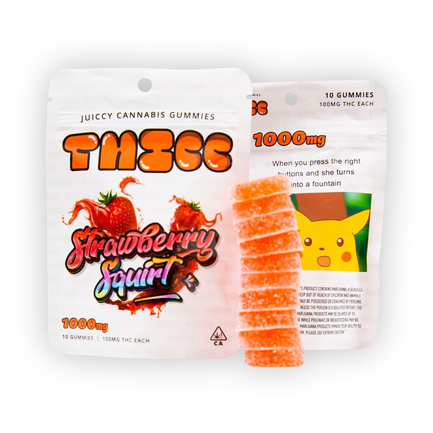 THICC - 1,000 mg Gummies [Strawberry Squirt] Vegan
