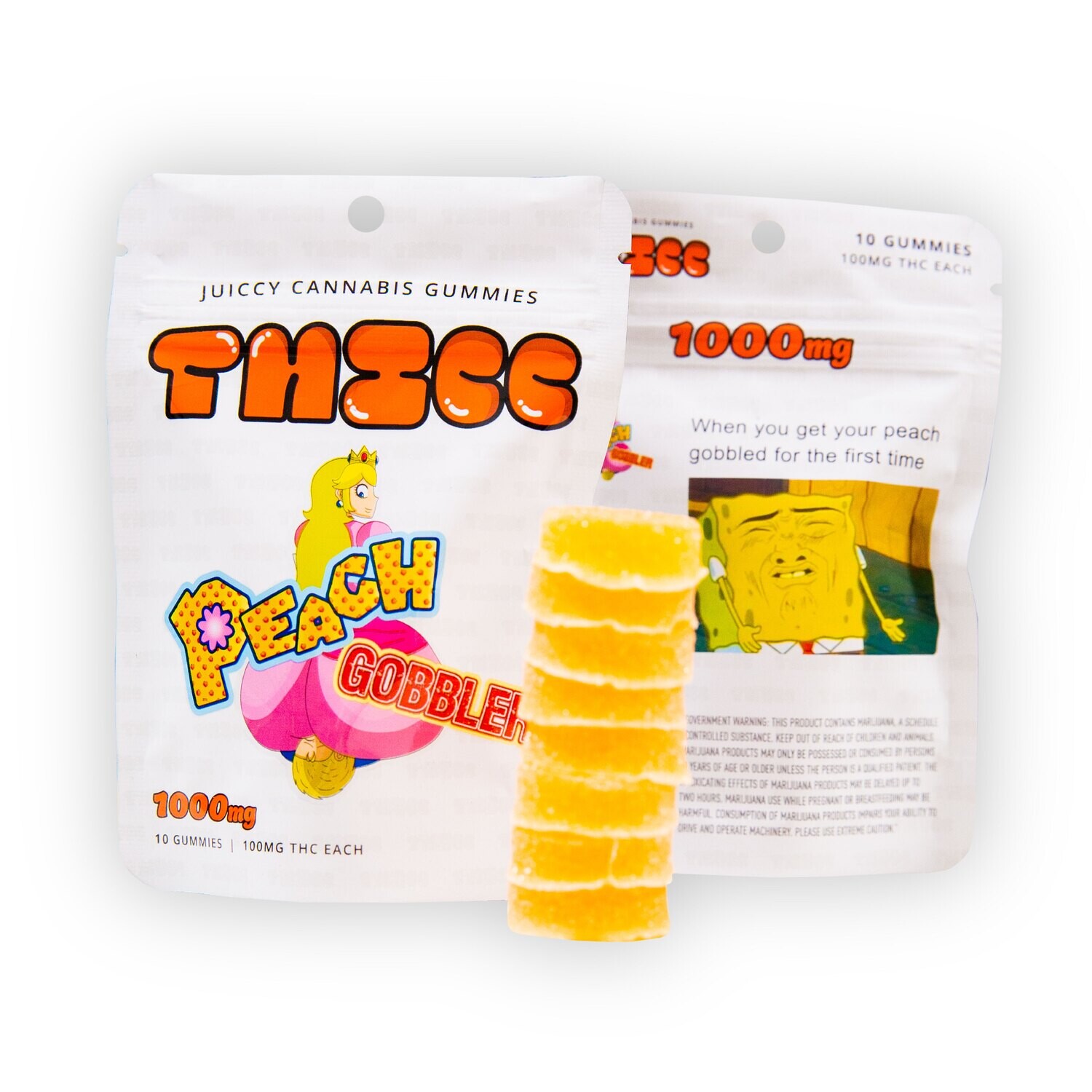 THICC - 1,000 mg Gummies [Peach Gobbler] Vegan