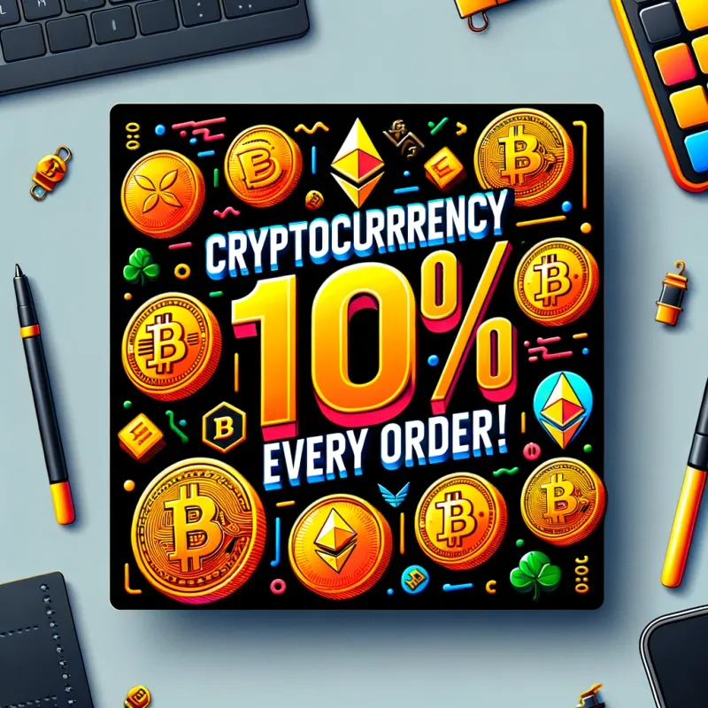 Cryptocurrency Discount 10% EVERY ORDER!