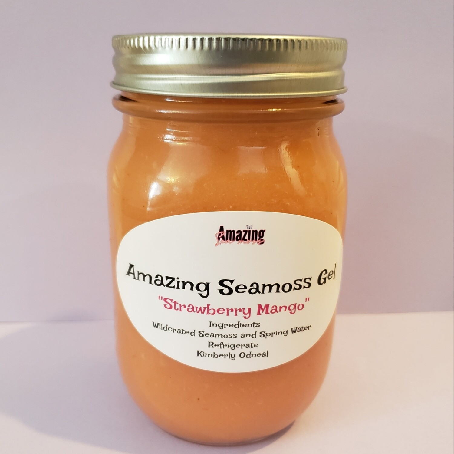Strawberry Mango Infused Seamoss Gel 16 oz