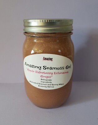 Apple Ginger Echinacea Elderberry infused Seamoss Gel 16 oz
