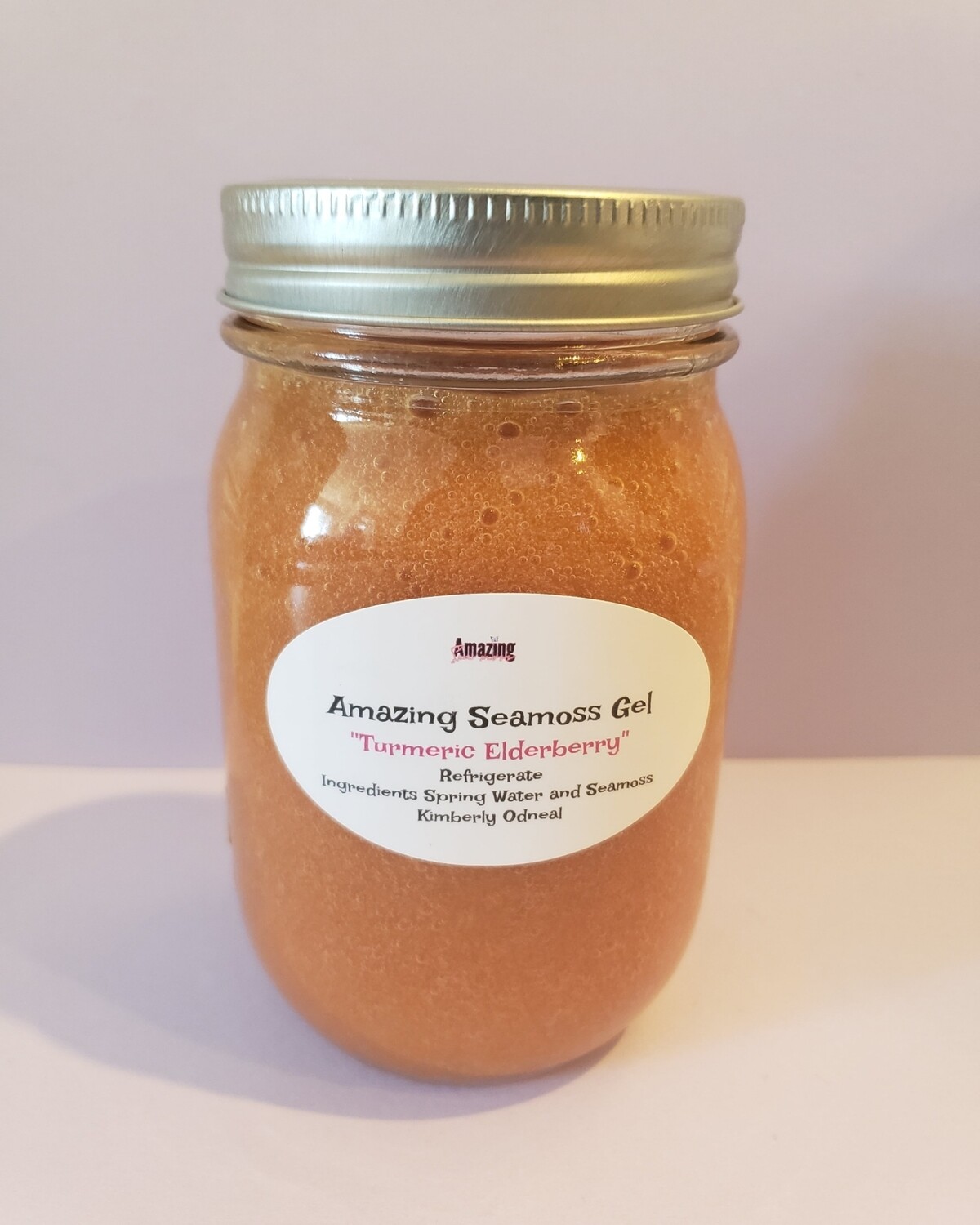 Turmeric Elderberry Infused Seamoss Gel 16 oz