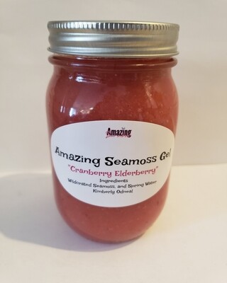 Cranberry Elderberry infused Seamoss Gel 16 oz