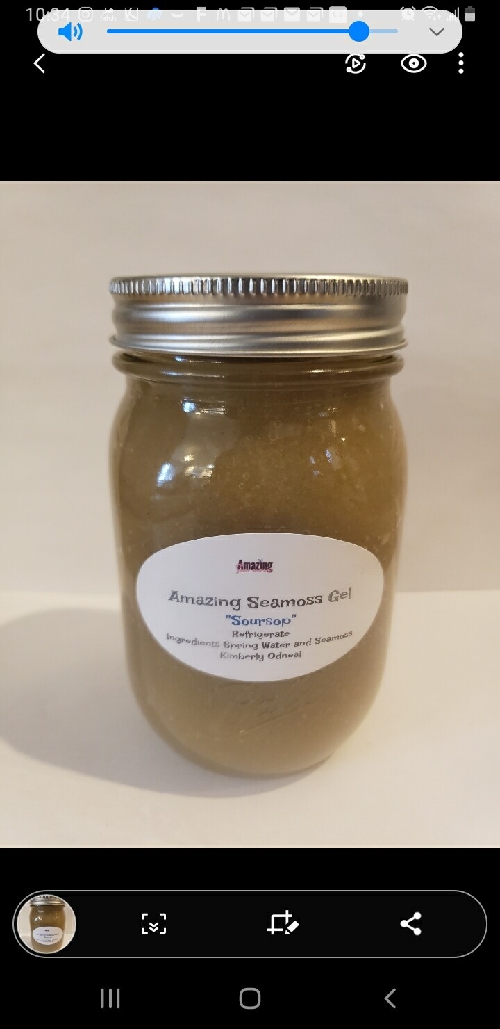 Soursop infused Seamoss Gel 16 oz