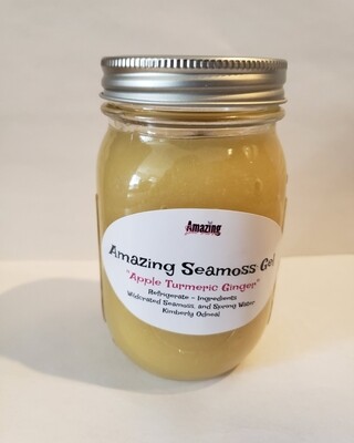 Apple Turmeric Ginger infused Seamoss Gel 16 oz