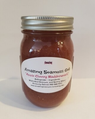 Apple Cherry Bladderwrack infused Seamoss Gel 16 oz