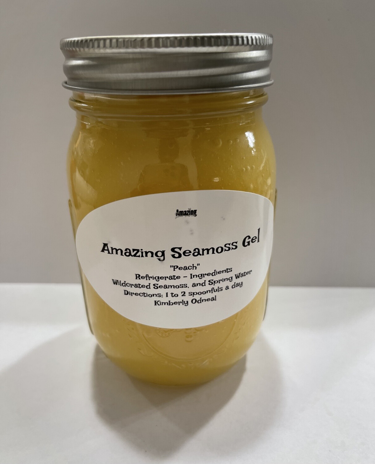 Peach Infused Seamoss Gel 16 oz