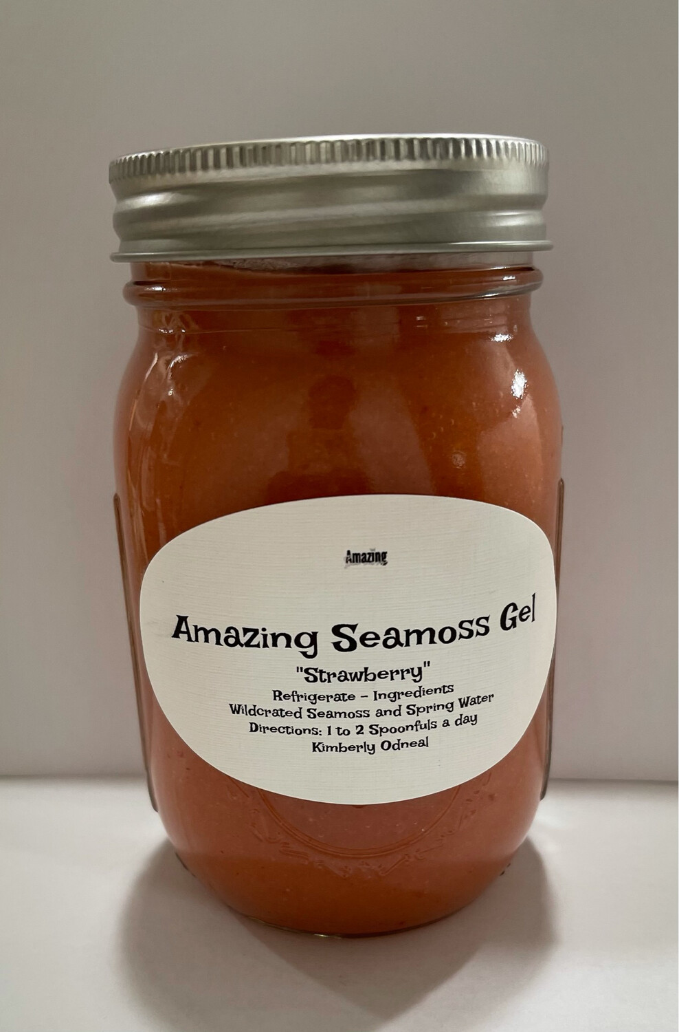 Strawberry infused Seamoss Gel 16 oz