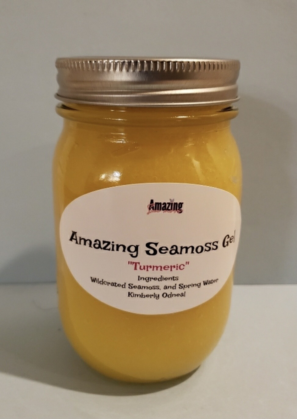 Turmeric infused Seamoss Gel 16 oz