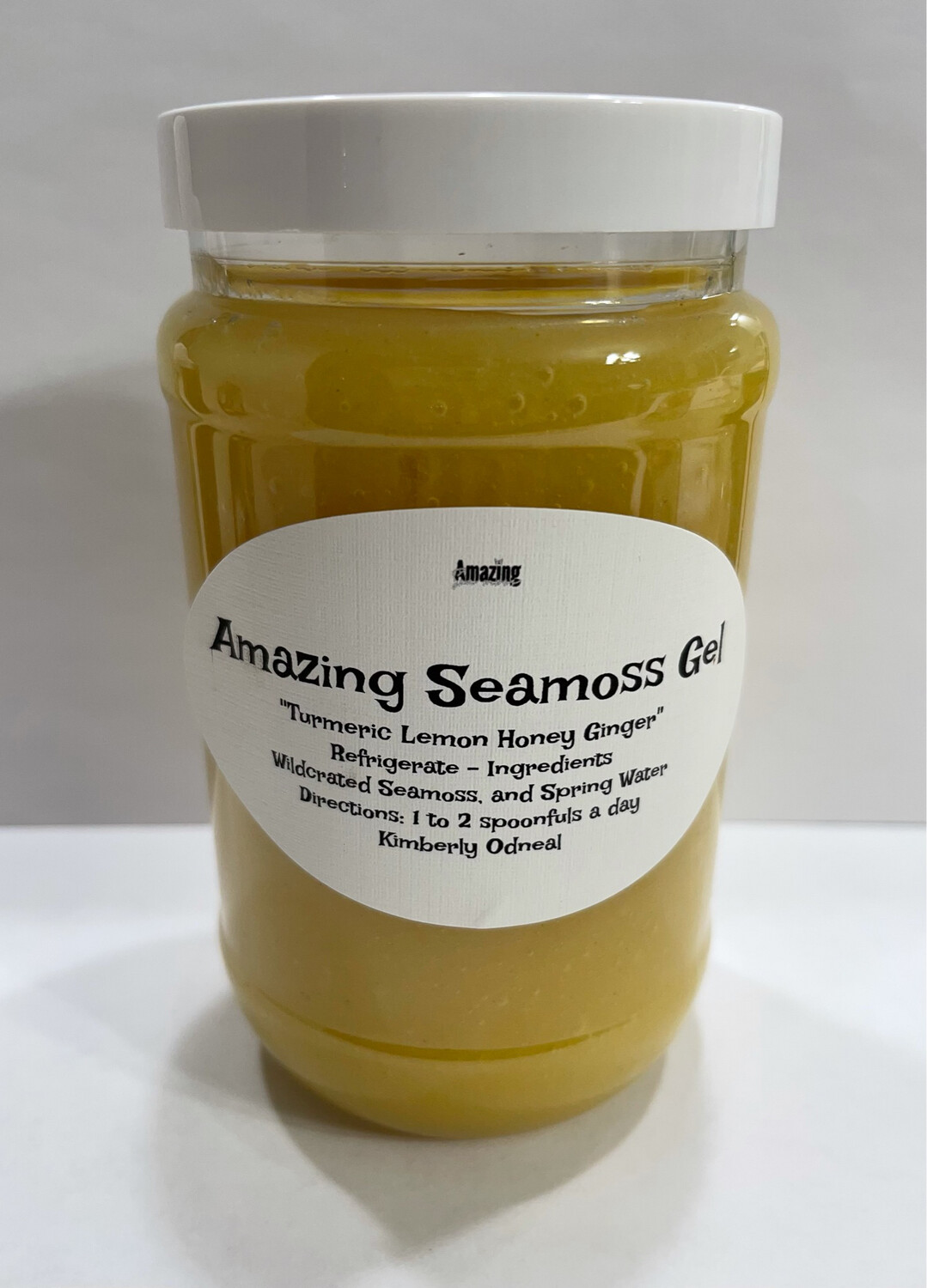 Turmeric Lemon Honey Ginger infused Seamoss Gel 16oz