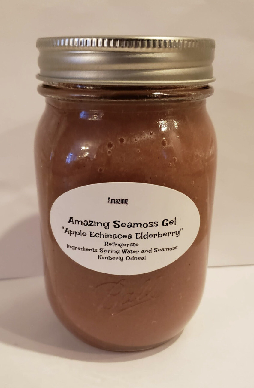 Apple Echinacea Elderberry infused Seamoss Gel 16 oz
