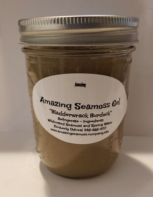 Bladderwrack and Burdock root infused Seamoss Gel 16 oz