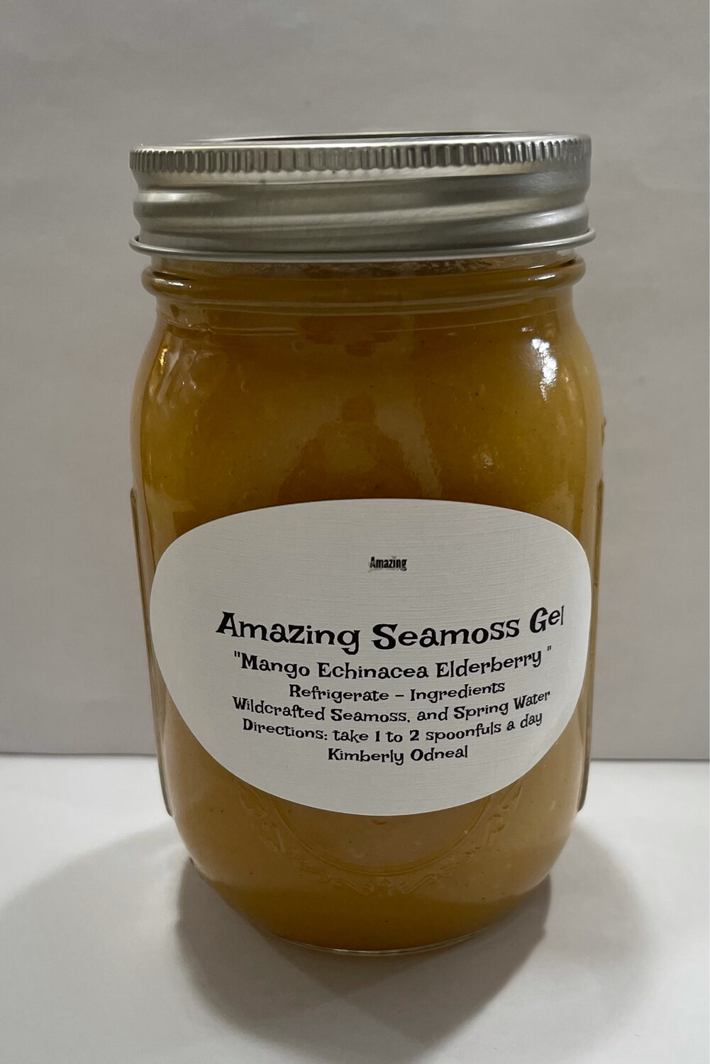 Mango Echinacea Elderberry Infused Seamoss Gel 16 oz