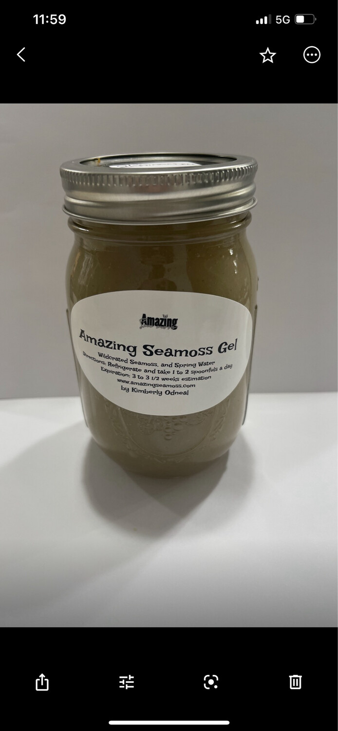 Soursop, Ginger, Turmeric infused Seamoss Gel 16 oz