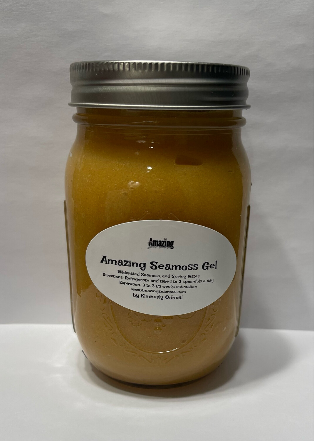 Mango Pineapple Ginger Turmeric Echinacea Elderberry infused Seamoss gel 16 oz