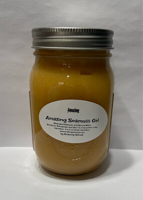Mango Pineapple Ginger Turmeric Echinacea Elderberry infused Seamoss gel 16 oz