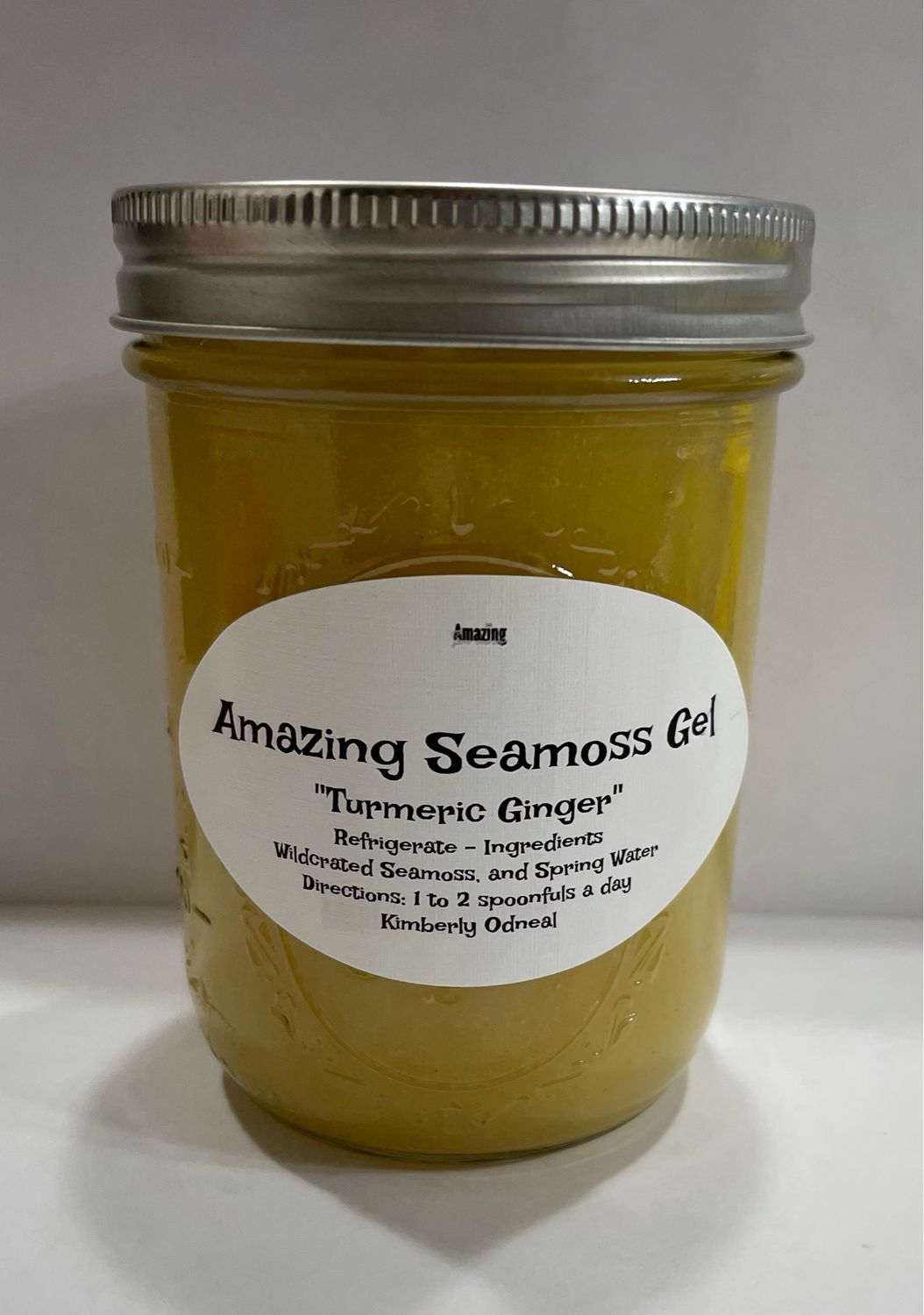 Turmeric Ginger Infused Seamoss Gel 8 oz