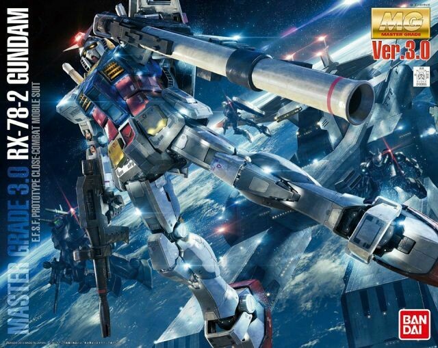 Mobile Suit Gundam MG RX-78-2 Gundam Ver. 3.0 1/100 Scale Model Kit (New Packaging)
