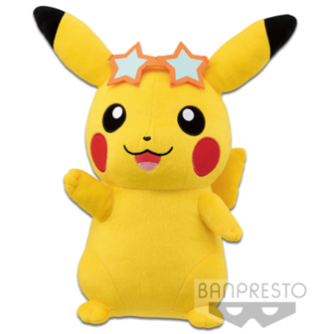 Pokemon Banpresto Dekai Plush Doll - Pikachu with Star Sunglasses 12.6 Inch (Japanese Only)