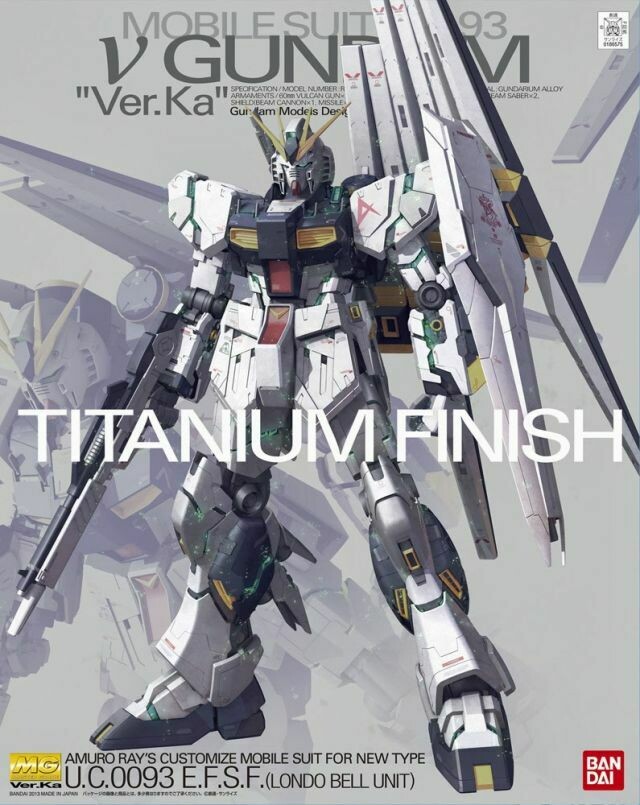 1/100 MG Nu Gundam Ver. Ka Titanium Finish Ver 