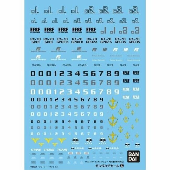 Gundam Decal 30 - Earth Federation Space Force