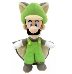 Little Buddy Super Mario Musasabi Flying Squirrel Luigi 9" Plush