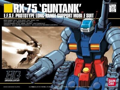Mobile Suit Gundam HGUC RX-75 Guntank Gundam 1/144 Scale Model Kit