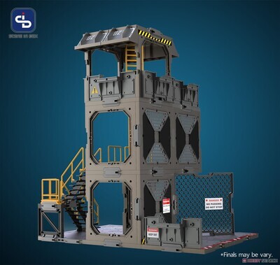 FRESH RETRO 1/24 SCALE DIORAMA BUILDING SET SIB01 GUARD TOWER