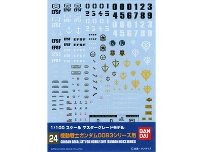 Gundam Decal 24 - Gundam 0083 Series