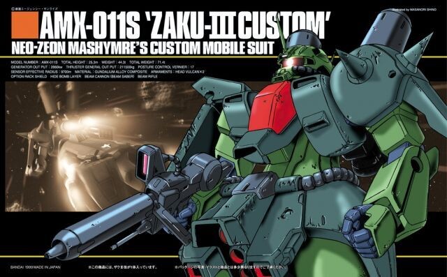 Mobile Suit Gundam ZZ HGUC AMX-011 ZAKU III 1/144 Scale Model Kit