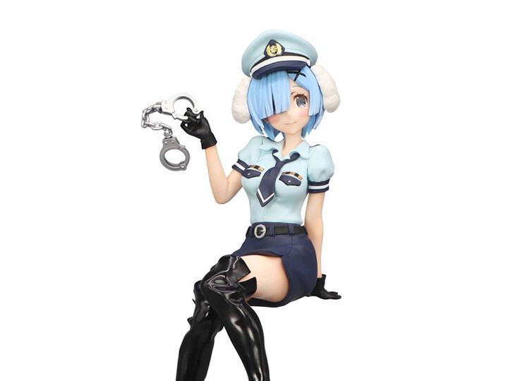 Re:Zero Starting Life In Another World Noodle Stopper Figure Rem Police Officer Cap With Dog Ears