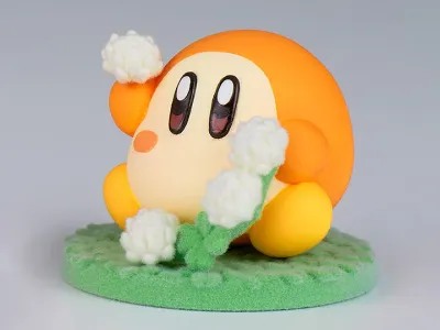 Kirby Fluffy Puffy Mine Play in the Flowers Waddle Dee