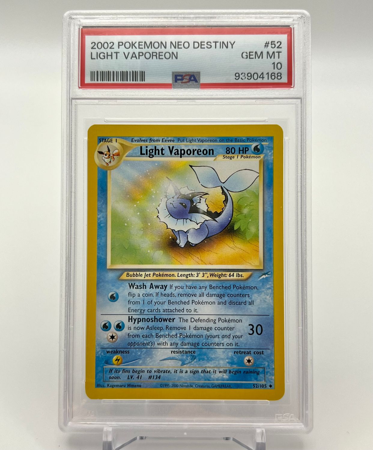 Light Vaporeon - Neo Destiny PSA 10