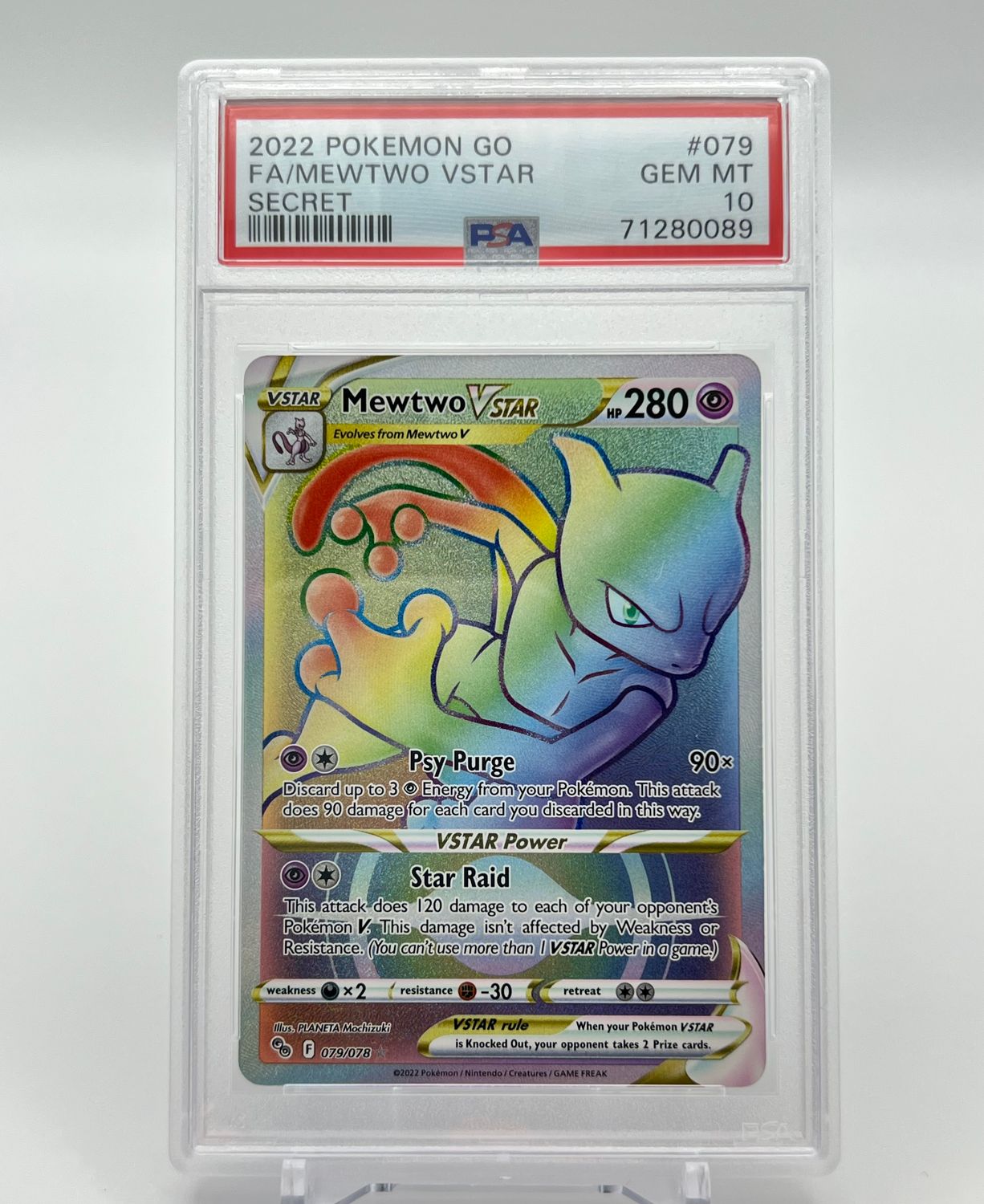 Mewtwo VSTAR (79) (Secret) - Pokemon GO PSA 10